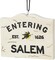 Tree Buddees Entering Salem Sign with Witch Halloween Ornament